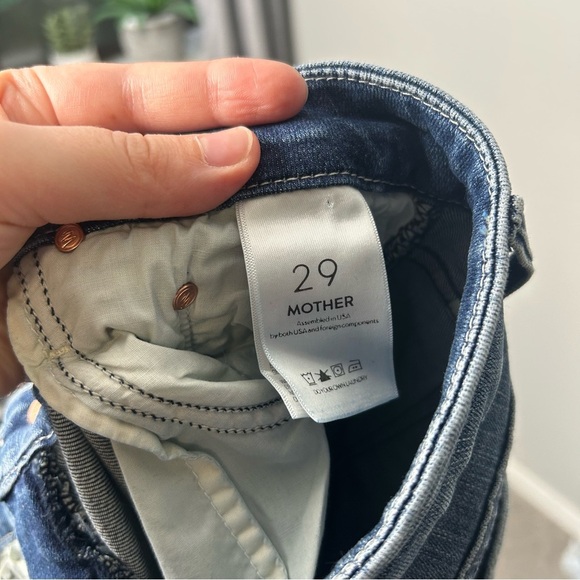 MOTHER High Waisted Looker Ankle Just Like The One’s We Used to Know Destroyed - Picture 10 of 12